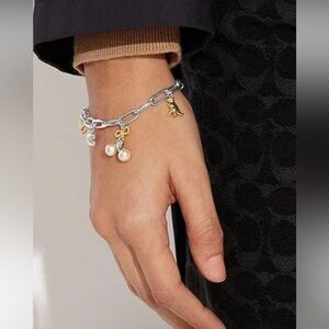 Coach Gold and Silver Charm Bracelet